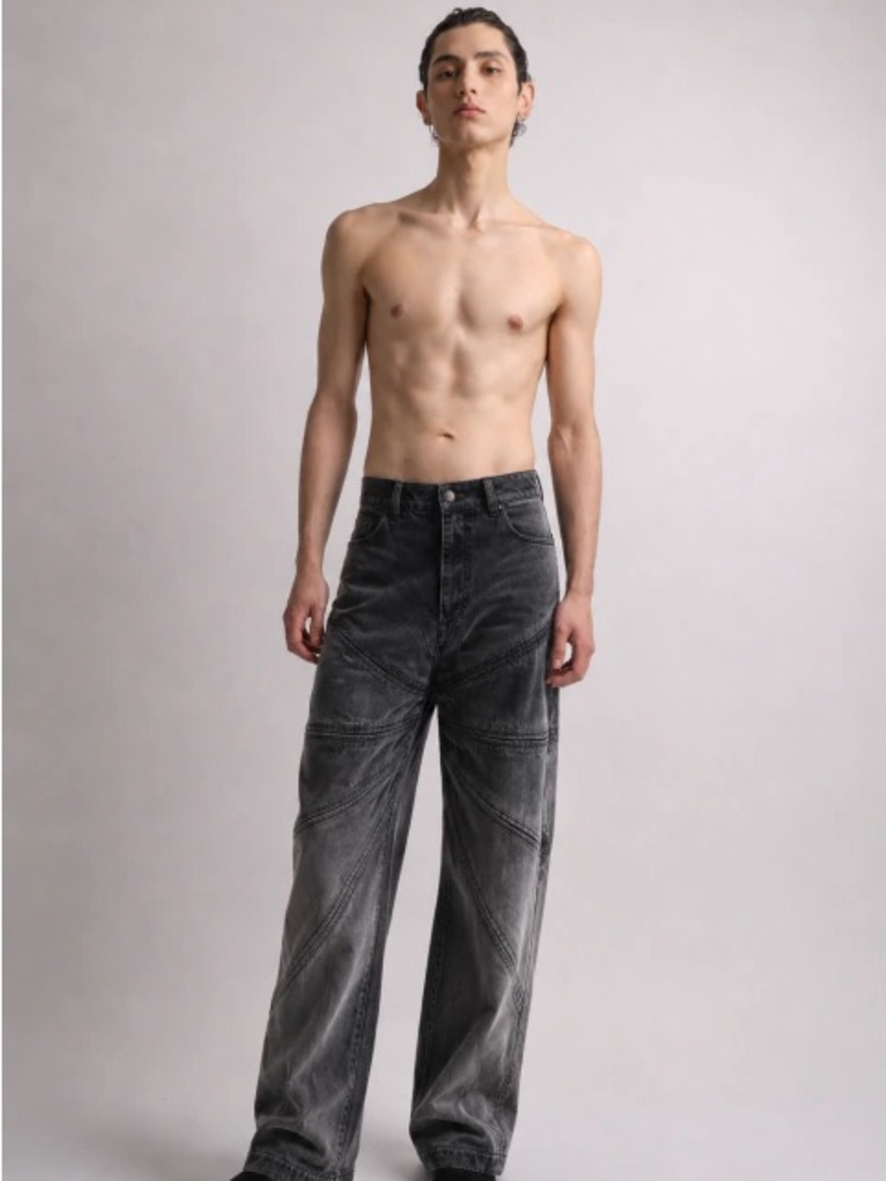 Campillo Meteoro Black Grey Ombre Denim Pants Jeans NWT Size M